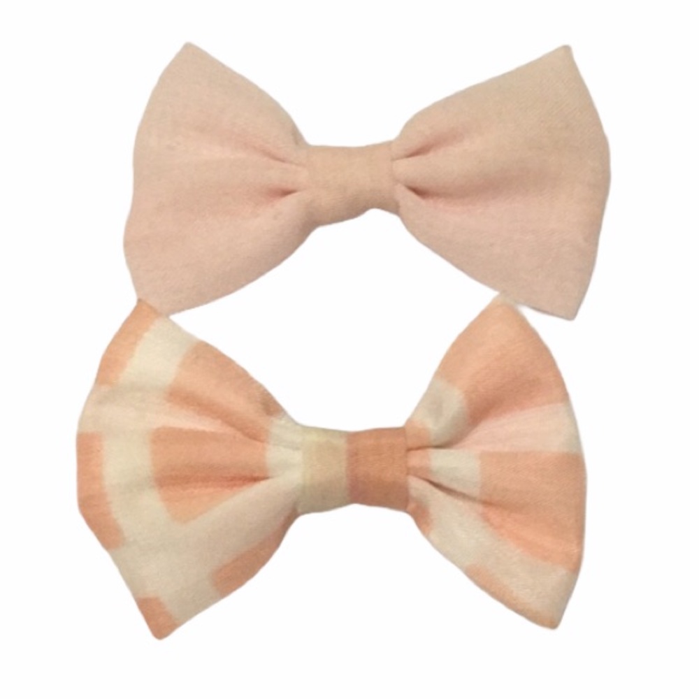Mini bow tie hair clips